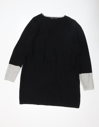Womens UK Size 16 Marks and Spencer Black Tunic Jumper