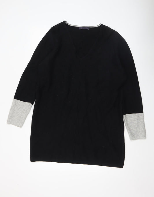 Womens UK Size 16 Marks and Spencer Black Tunic Jumper