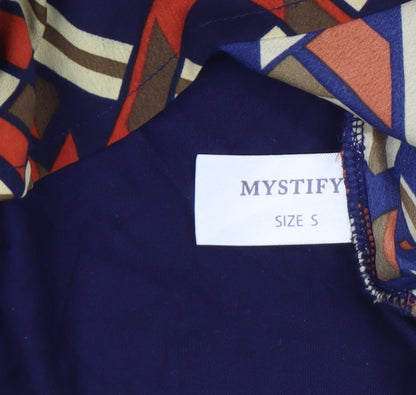 Womens UK Size S MYSTIFY Multicoloured Basic T-Shirt