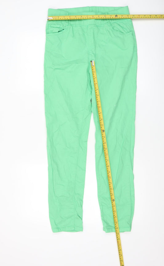 Womens UK Size 12 Gerard Slim Fit Chino Green Trousers