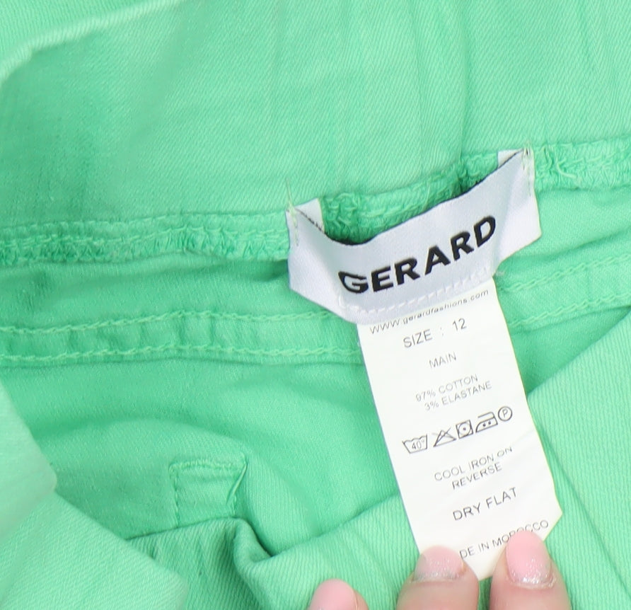 Womens UK Size 12 Gerard Slim Fit Chino Green Trousers
