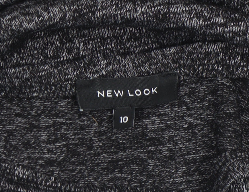 Womens UK Size 10 New Look Grey Tunic Blouse