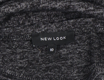 Womens UK Size 10 New Look Grey Tunic Blouse