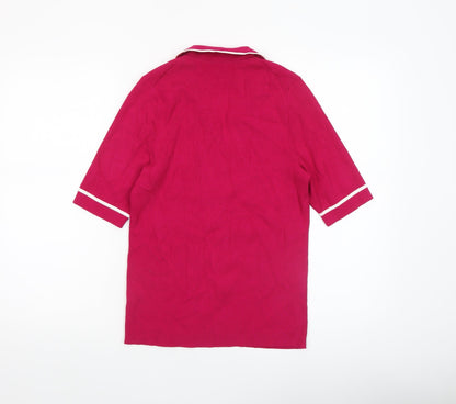 Womens UK Size M Carlisle Collection Pink Basic Polo