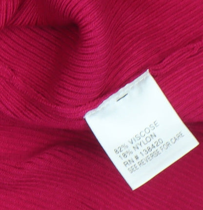 Womens UK Size M Carlisle Collection Pink Basic Polo