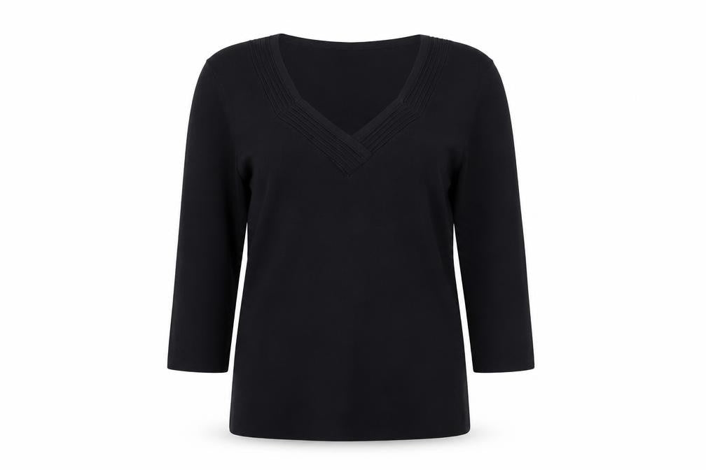 Womens UK Size M Cable & Gauge Black Pullover Jumper