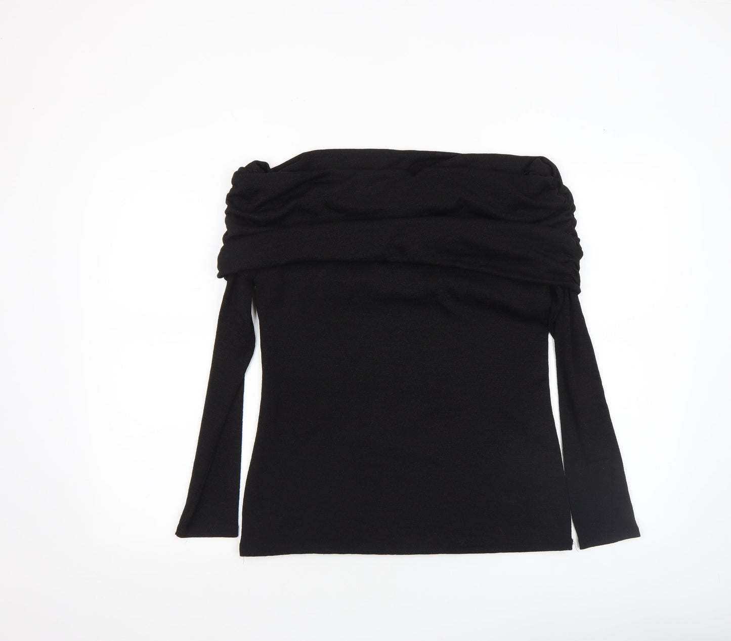 Womens UK Size 14 River Island Black Off the Shoulder Blouse