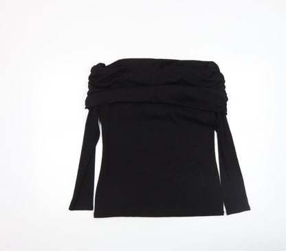 Womens UK Size 14 River Island Black Off the Shoulder Blouse
