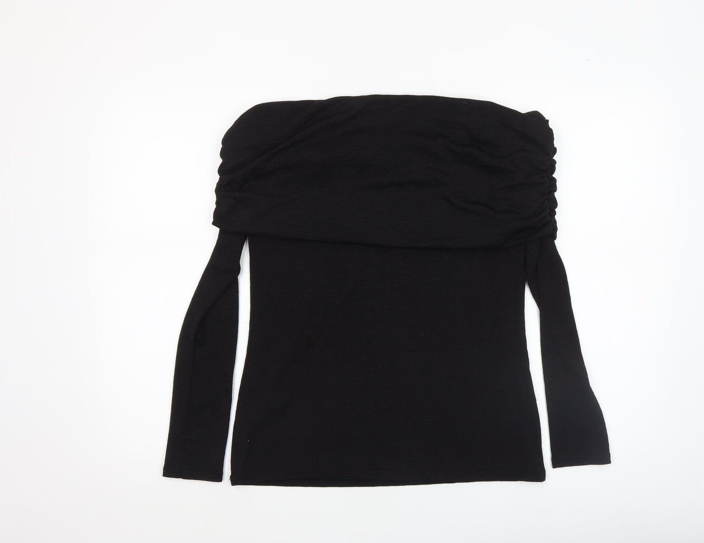 Womens UK Size 14 River Island Black Off the Shoulder Blouse