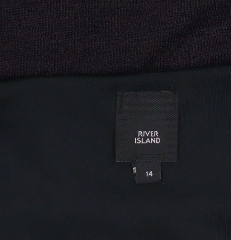 Womens UK Size 14 River Island Black Off the Shoulder Blouse