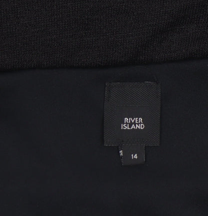 Womens UK Size 14 River Island Black Off the Shoulder Blouse
