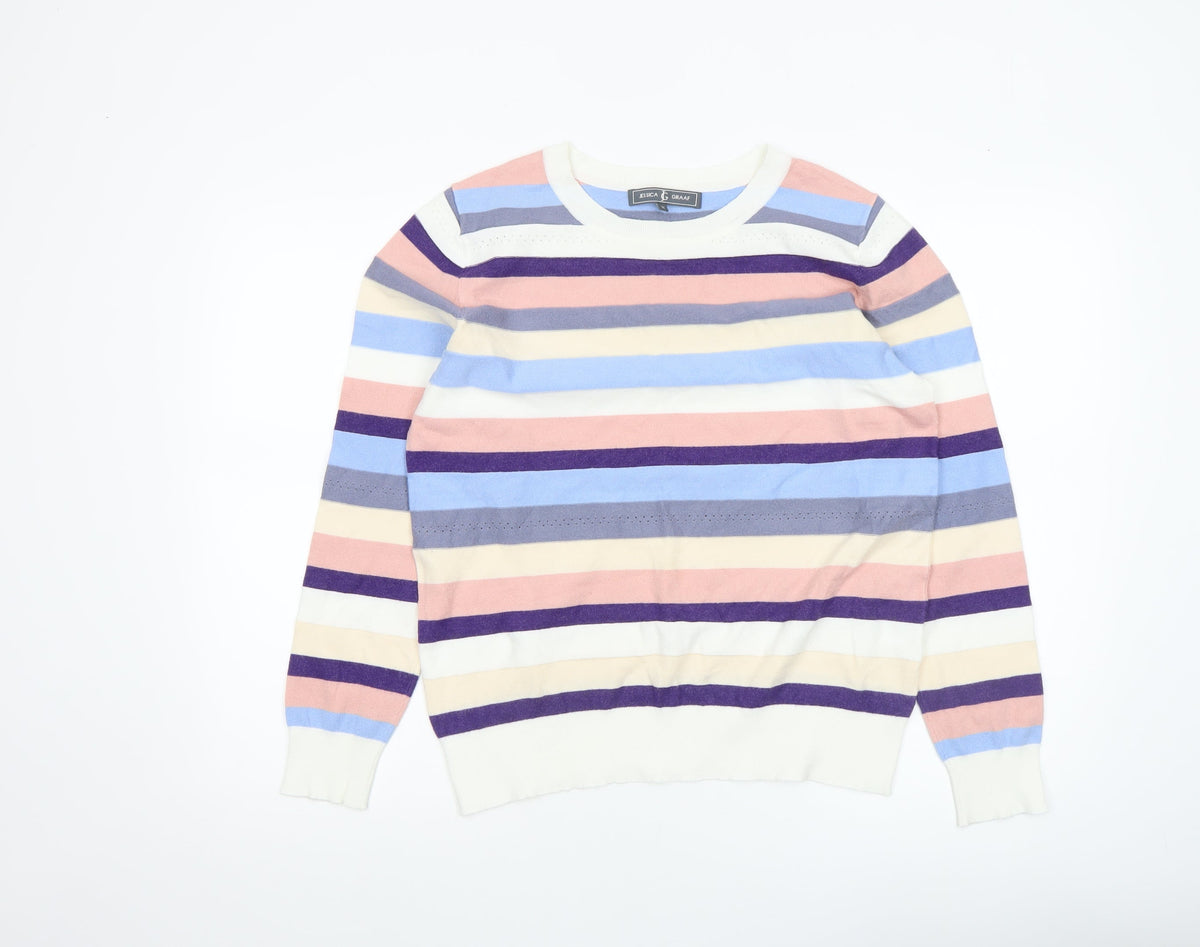Womens UK Size M Jessica Graaf Multicoloured Pullover Jumper