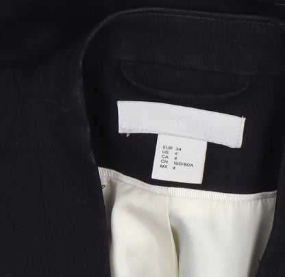 Womens UK Size XS H&M Regular Black Blazer