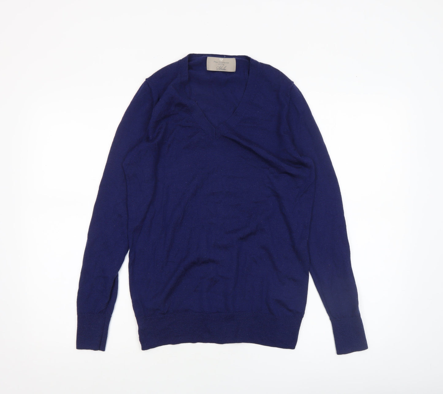 Mens UK Size M Paul Costelloe Blue Pullover Jumper