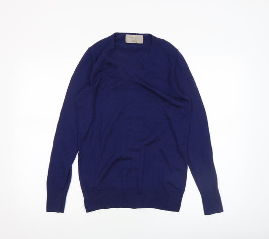 Mens UK Size M Paul Costelloe Blue Pullover Jumper