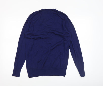 Mens UK Size M Paul Costelloe Blue Pullover Jumper
