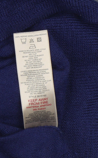 Mens UK Size M Paul Costelloe Blue Pullover Jumper