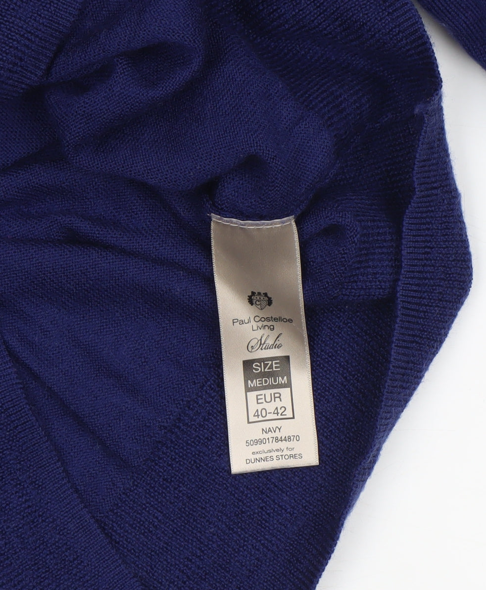 Mens UK Size M Paul Costelloe Blue Pullover Jumper