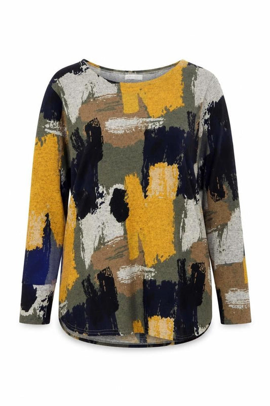 Womens UK Size 14 Apricot Multicoloured Pullover Jumper