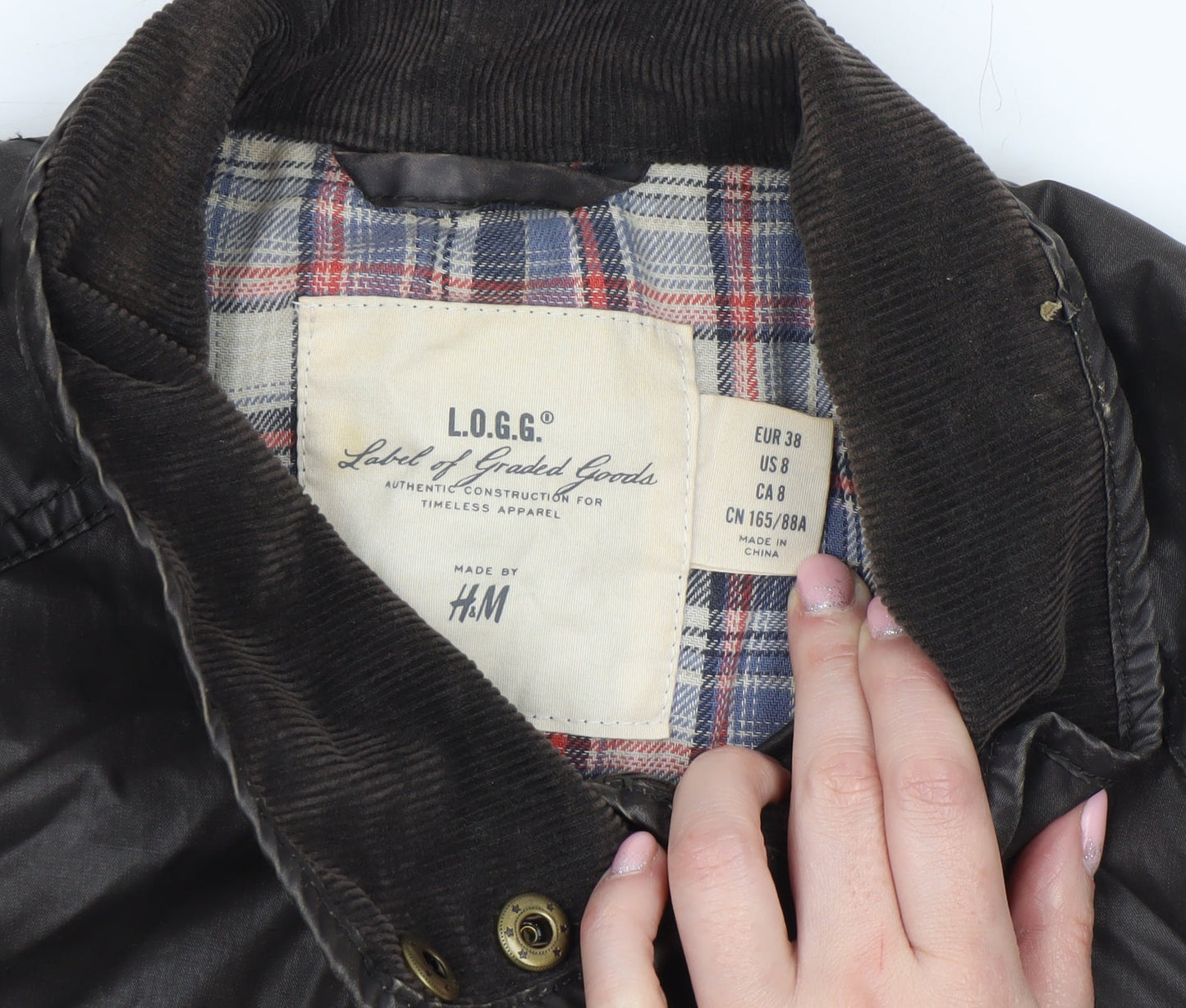 Womens UK Size 10 H&M Brown Field Jacket