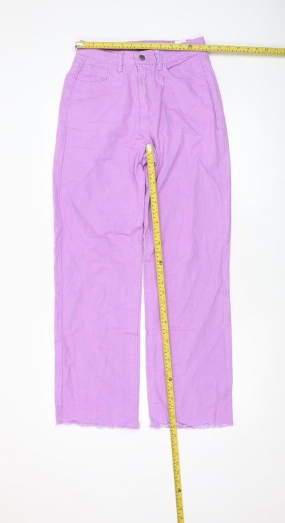 Womens UK Size S KCGH Regular Fit Straight Purple Jeans