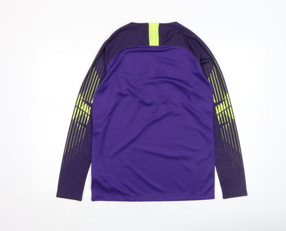 Nike Boys Purple Football Dri-Fit Long Sleeve Jersey Top 13-15 Years