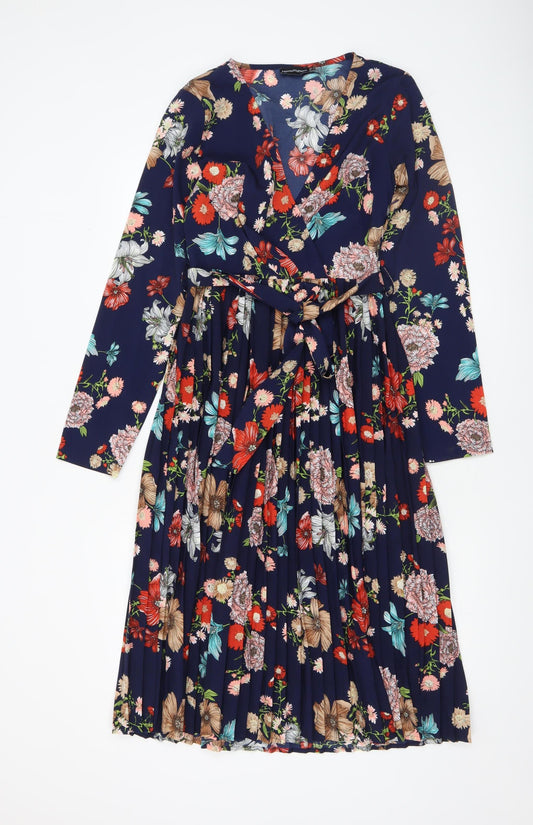 Womens UK Size 10 PRETTYLITTLETHING Wrap Dress