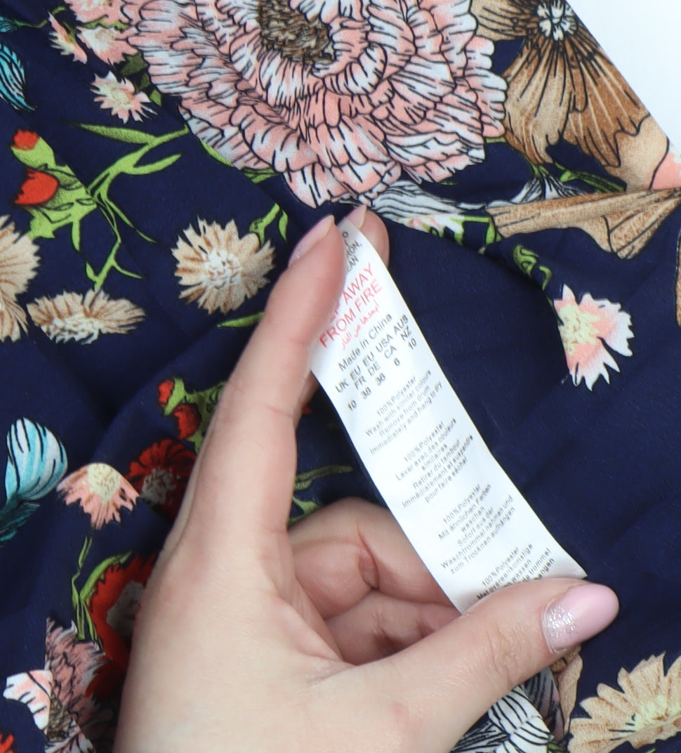 Womens UK Size 10 PRETTYLITTLETHING Wrap Dress
