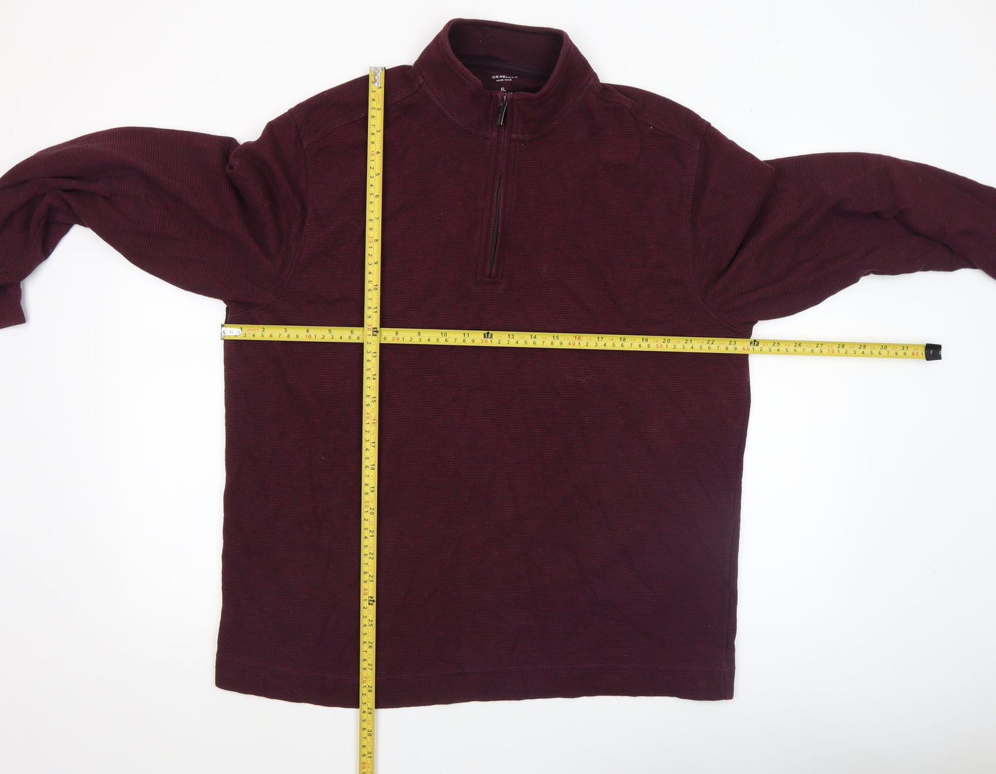 Mens UK Size XL Van Heusen Red Henley Sweatshirt