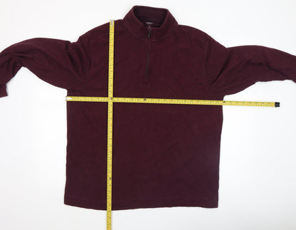 Mens UK Size XL Van Heusen Red Henley Sweatshirt