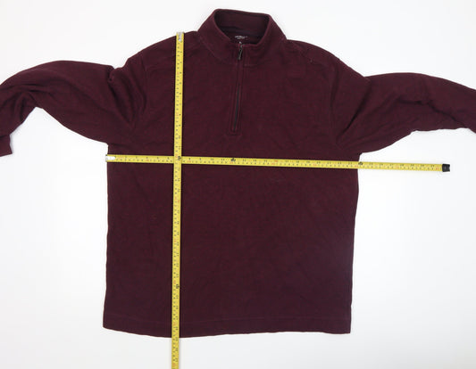 Mens UK Size XL Van Heusen Red Henley Sweatshirt
