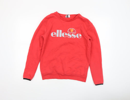 Womens UK Size 6 ellesse Red Pullover Sweatshirt