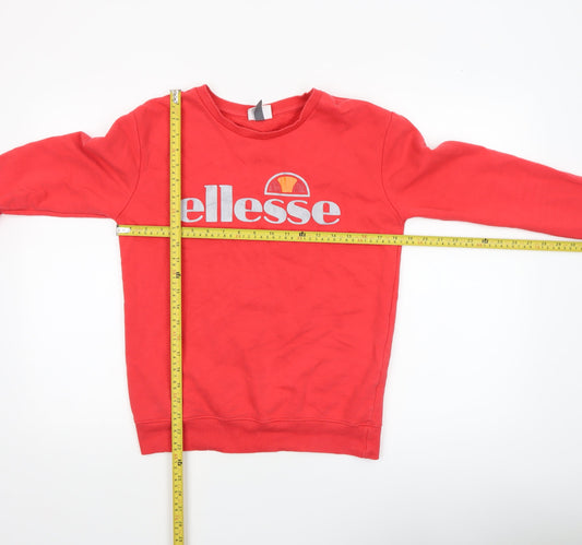 Womens UK Size 6 ellesse Red Pullover Sweatshirt