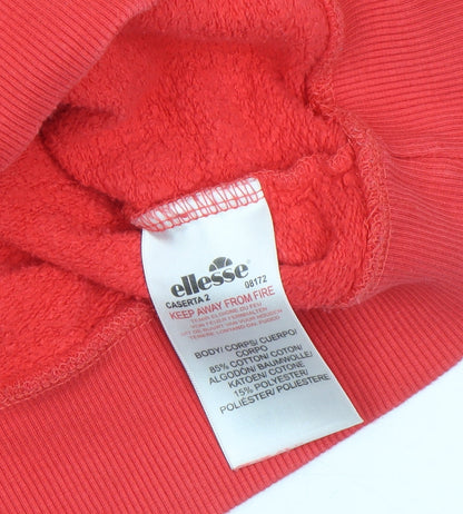 Womens UK Size 6 ellesse Red Pullover Sweatshirt