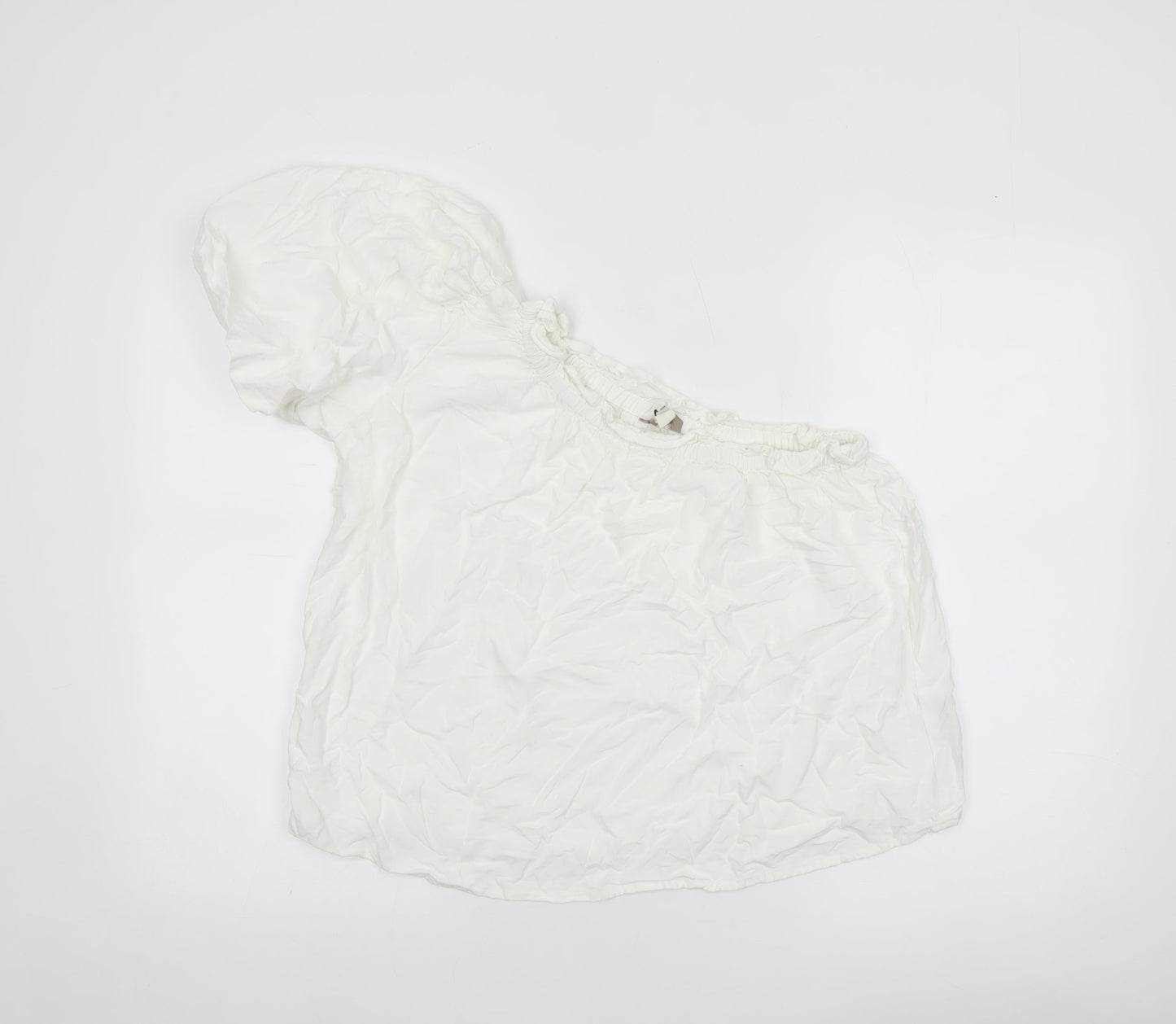 Womens UK Size 10 River Island White Peasant Blouse