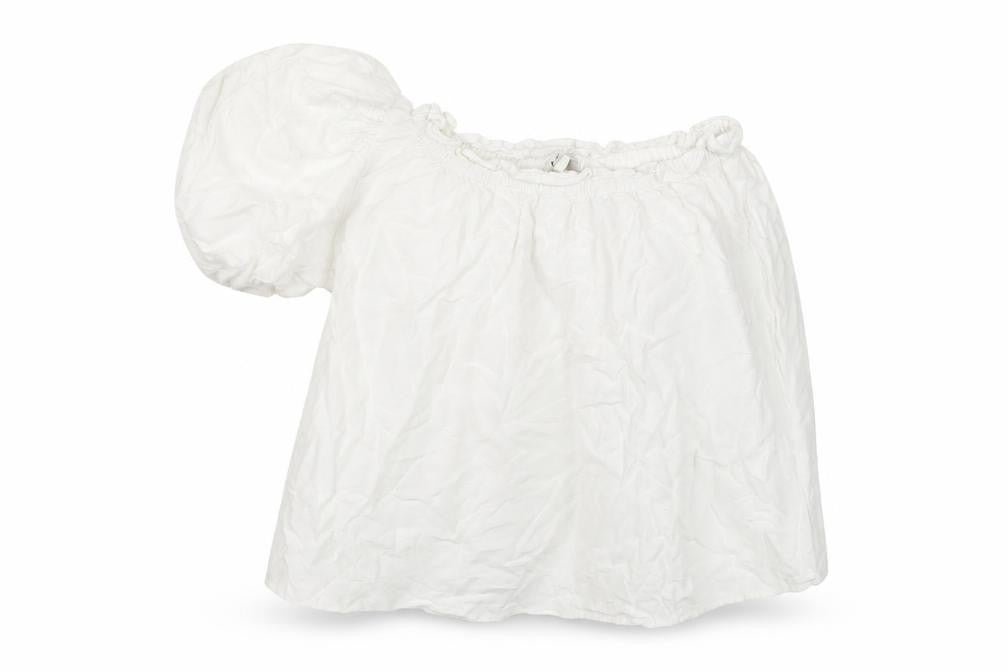 Womens UK Size 10 River Island White Peasant Blouse