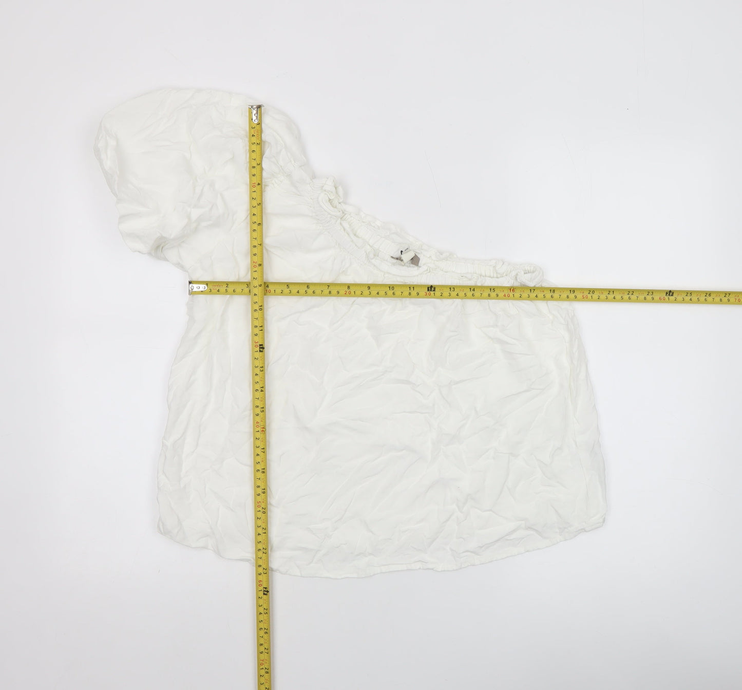 Womens UK Size 10 River Island White Peasant Blouse