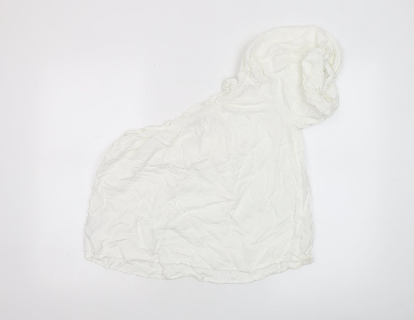 Womens UK Size 10 River Island White Peasant Blouse