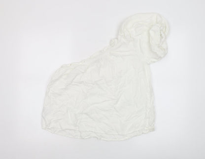 Womens UK Size 10 River Island White Peasant Blouse
