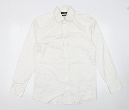Mens UK Collar Size 15.5 Jasper Conran Smart White  Dress Shirt