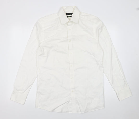Mens UK Collar Size 15.5 Jasper Conran Smart White  Dress Shirt
