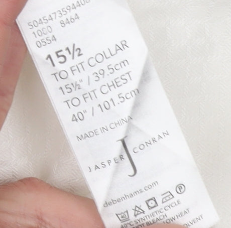Mens UK Collar Size 15.5 Jasper Conran Smart White  Dress Shirt