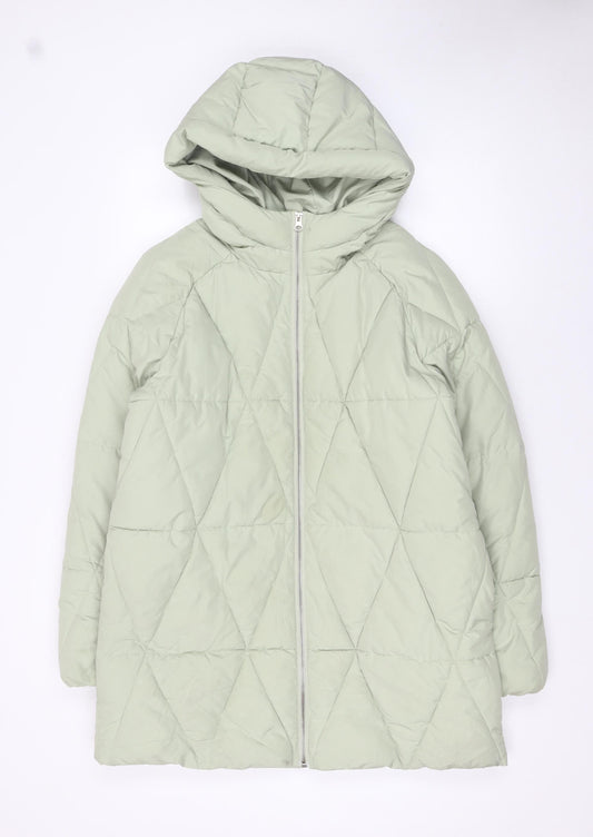 Womens UK Size S STR Green Puffer Jacket