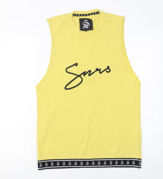Mens UK Size XS Sinners Attire Yellow  T-Shirt