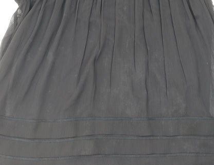 Womens UK Size 10 ECI New York Black Tunic Blouse