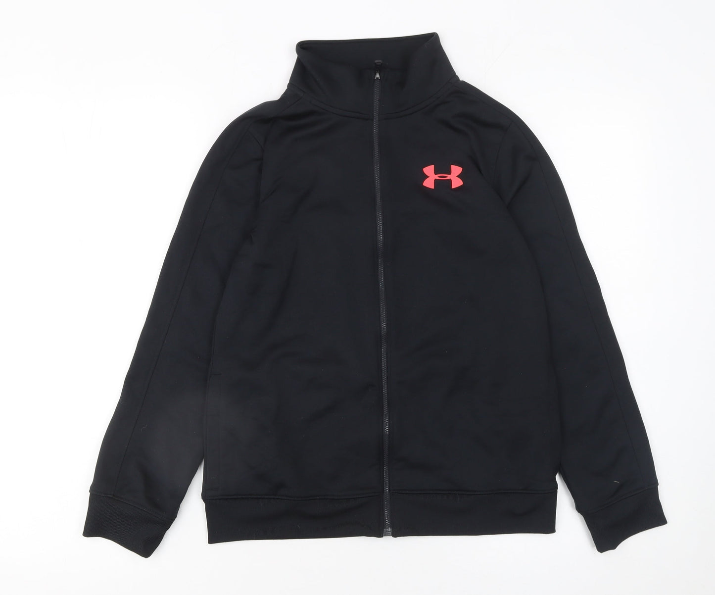 Girls UK Size 10 Years Under armour Black Track Jacket