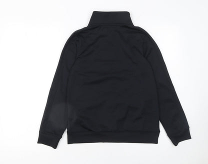 Girls UK Size 10 Years Under armour Black Track Jacket