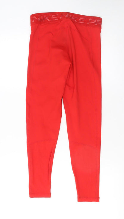 Womens UK Size S Nike Slim Fit Ankle Red Leggings