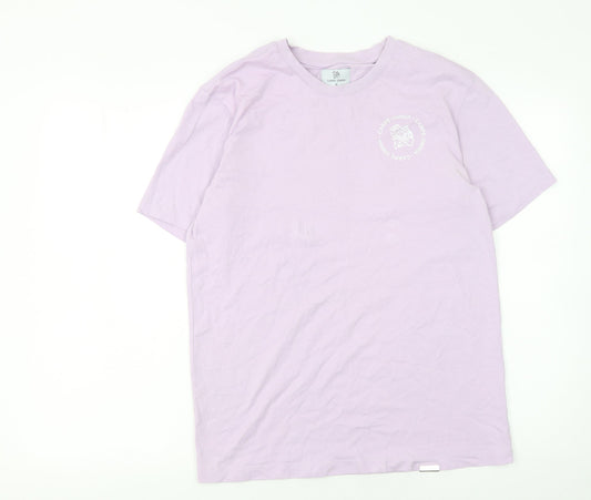 Womens UK Size S Carpe Omnia Purple Basic T-Shirt