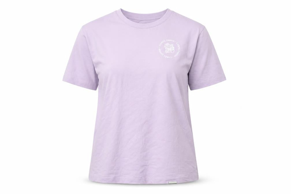 Womens UK Size S Carpe Omnia Purple Basic T-Shirt
